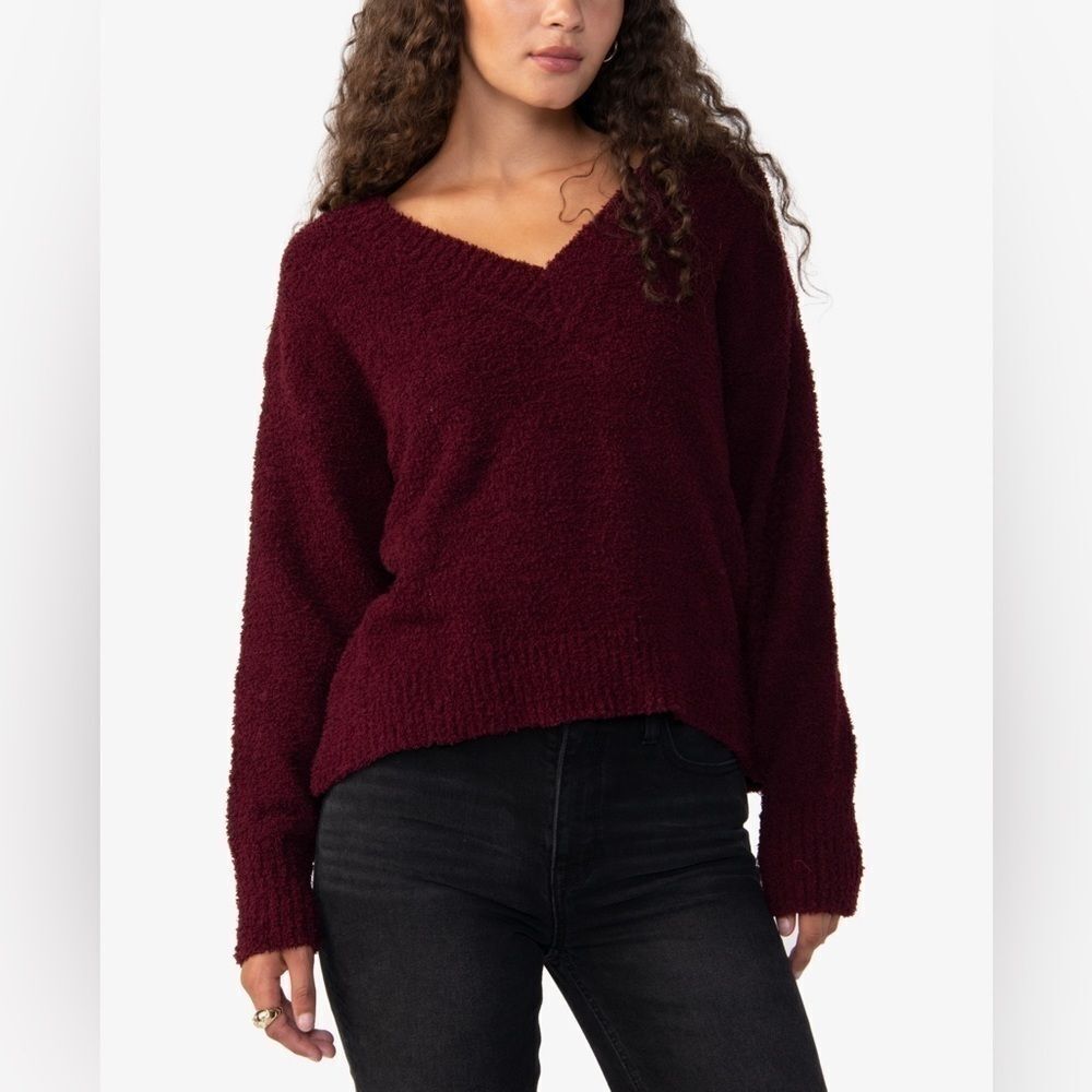 Sanctuary Women's Plush Long Sleeve V-
Neck Sweater, women’s long shirt New XXL
